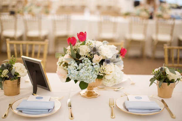 Beautiful outdoor marquee wedding with baby blue details by Andy Seo Studio // onefabday.com 