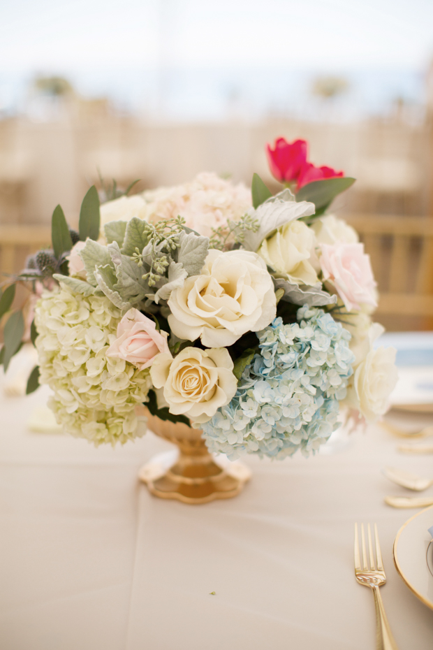 Beautiful outdoor marquee wedding with baby blue details by Andy Seo Studio // onefabday.com 