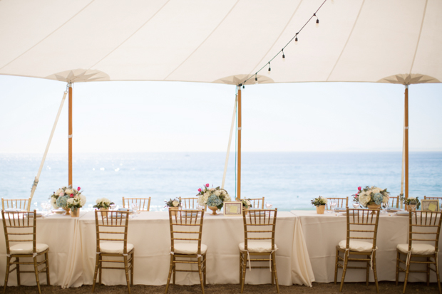 Beautiful outdoor marquee wedding with baby blue details by Andy Seo Studio // onefabday.com 