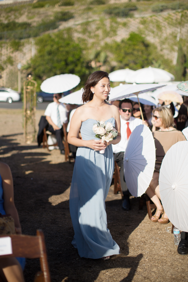 Beautiful outdoor marquee wedding with baby blue details by Andy Seo Studio // onefabday.com 