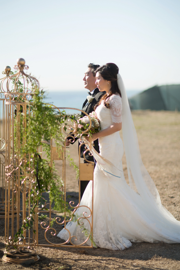 Beautiful outdoor marquee wedding with baby blue details by Andy Seo Studio // onefabday.com 