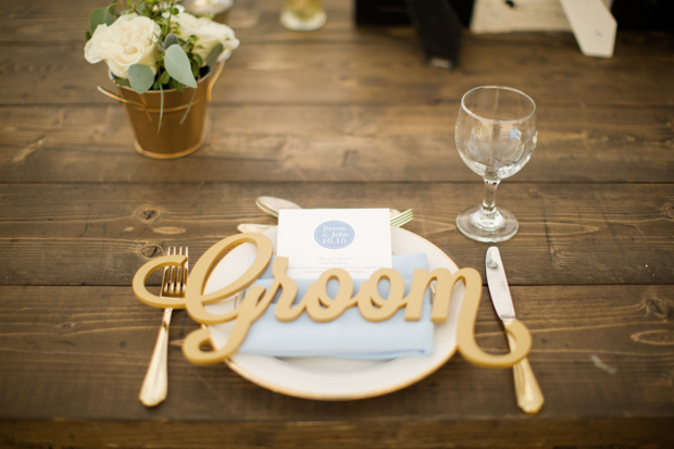 Beautiful outdoor marquee wedding with baby blue details by Andy Seo Studio // onefabday.com 