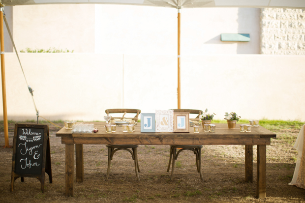 Beautiful outdoor marquee wedding with baby blue details by Andy Seo Studio // onefabday.com 