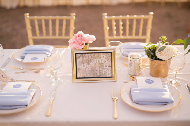 Beautiful outdoor marquee wedding with baby blue details by Andy Seo Studio // onefabday.com 