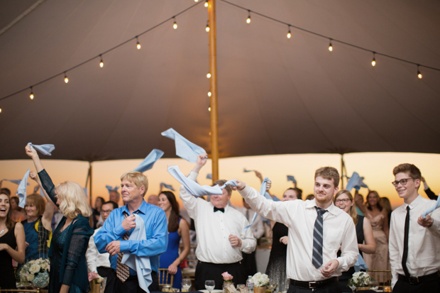 Beautiful outdoor marquee wedding with baby blue details by Andy Seo Studio // onefabday.com 