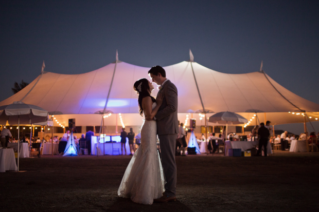 Beautiful outdoor marquee wedding with baby blue details by Andy Seo Studio // onefabday.com 