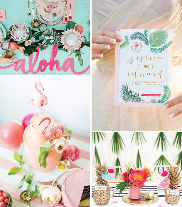 Tropical popical Wedding Decor | A Hot Trend for 2016 Weddings! | onefabday.com