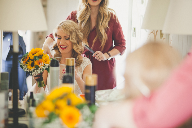 Beautiful Sunflower Virginia Park Lodge Wedding by Annie Kheffache Photography | onefabday.com