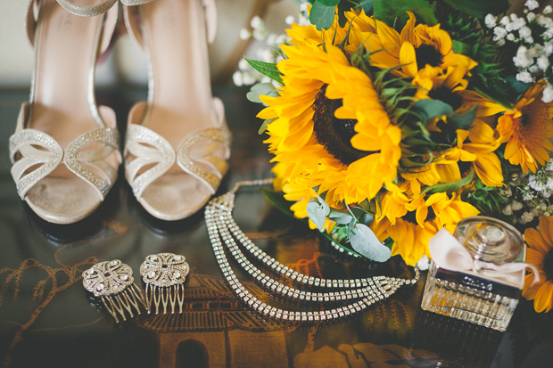 Beautiful Sunflower Virginia Park Lodge Wedding by Annie Kheffache Photography | onefabday.com