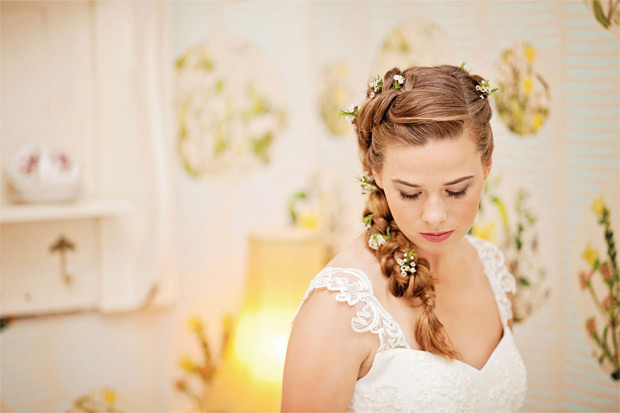 Beautiful Bridal style and wedding hair ideas by Katie Kav | onefabday.com