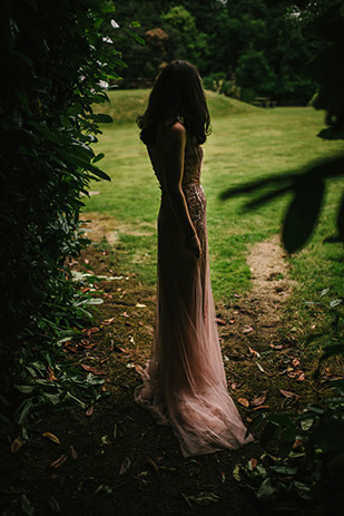 Beautiful Trudder Lodge wedding with blush wedding dress by This Modern Love | onefabday.com