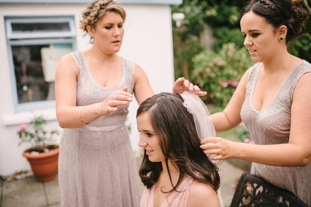 Beautiful Trudder Lodge wedding with blush wedding dress by This Modern Love | onefabday.com