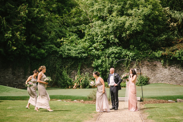 Beautiful Trudder Lodge wedding with blush wedding dress by This Modern Love | onefabday.com