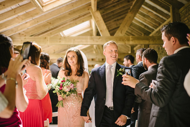 Beautiful Trudder Lodge wedding with blush wedding dress by This Modern Love | onefabday.com