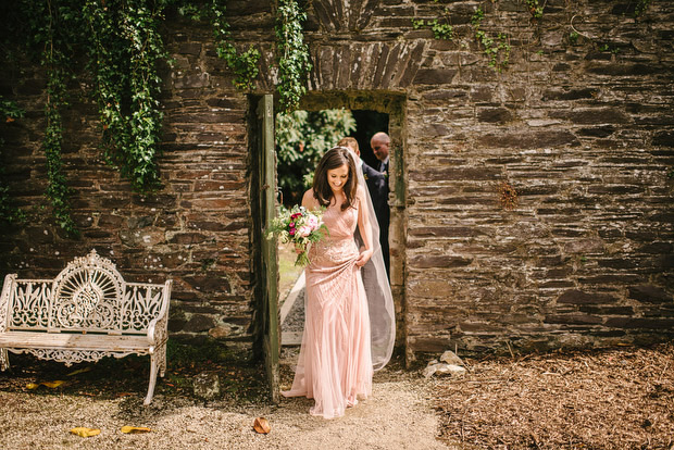 Beautiful Trudder Lodge wedding with blush wedding dress by This Modern Love | onefabday-com.go-vip.net