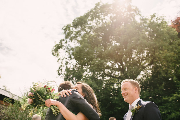 Beautiful Trudder Lodge wedding with blush wedding dress by This Modern Love | onefabday.com