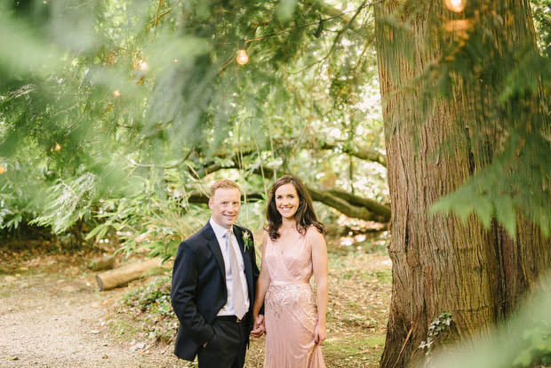 Beautiful Trudder Lodge wedding with blush wedding dress by This Modern Love | onefabday.com