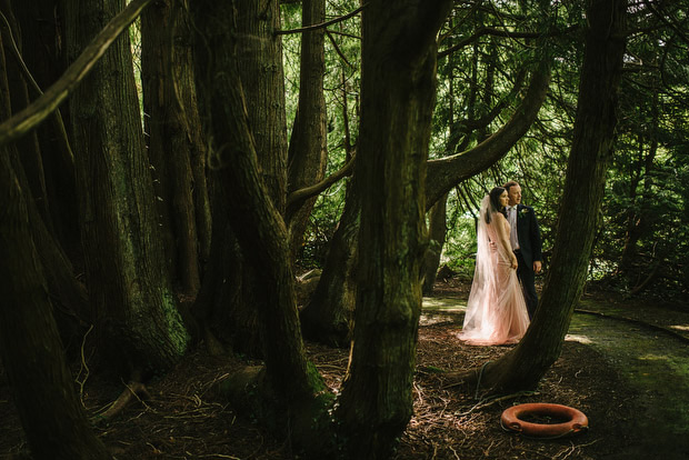 Beautiful Trudder Lodge wedding with blush wedding dress by This Modern Love | onefabday.com