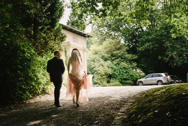 Beautiful Trudder Lodge wedding with blush wedding dress by This Modern Love | onefabday.com