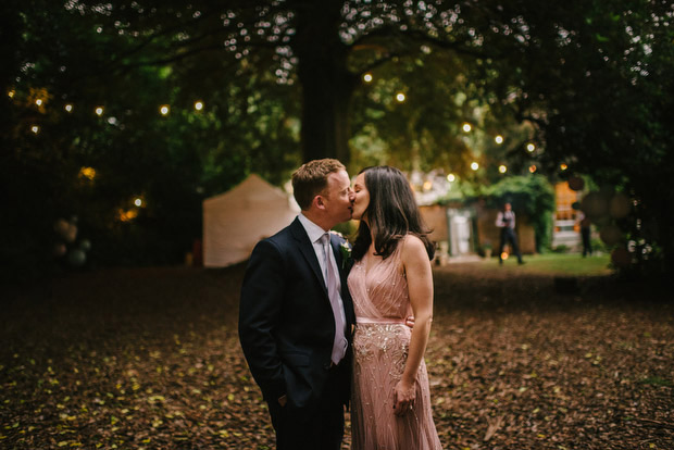 Beautiful Trudder Lodge wedding with blush wedding dress by This Modern Love | onefabday.com