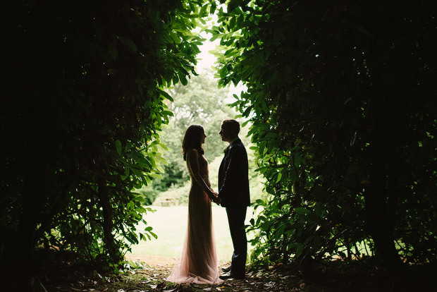 Beautiful Trudder Lodge wedding with blush wedding dress by This Modern Love | onefabday.com