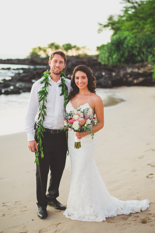 Beautiful beach wedding by Couple Cups | onefabday.com