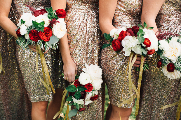 Glitzy glam gold and red real wedding by Ali V Photography | onefabday.com