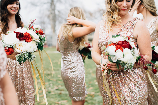 Glitzy glam gold and red real wedding by Ali V Photography | onefabday.com