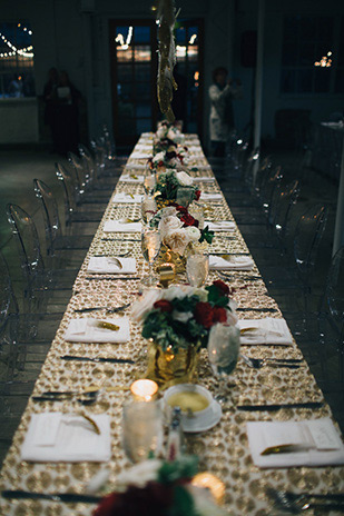 Glitzy glam gold and red real wedding by Ali V Photography | onefabday.com