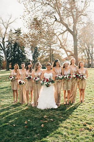 Glitzy glam gold and red real wedding by Ali V Photography | onefabday.com