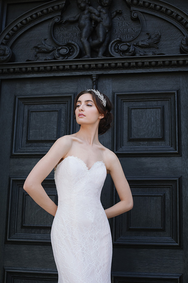 Ava wedding dress from Sareh Nouri wedding dresses Fall 2016 - Structured Strapless Wedding Dress - see the rest of the collection on onefabday.com