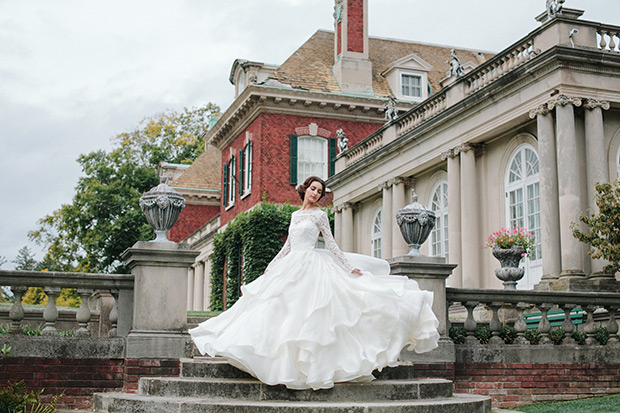 Miriam wedding dress from Sareh Nouri wedding dresses Fall 2016 - Long Sleeve Wedding Dress with Full Skirt - see the rest of the collection on onefabday.com