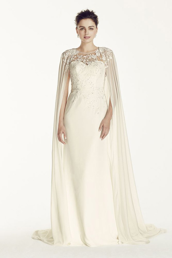 Beautiful Wedding Dresses with Capes | See more on onefabday.com