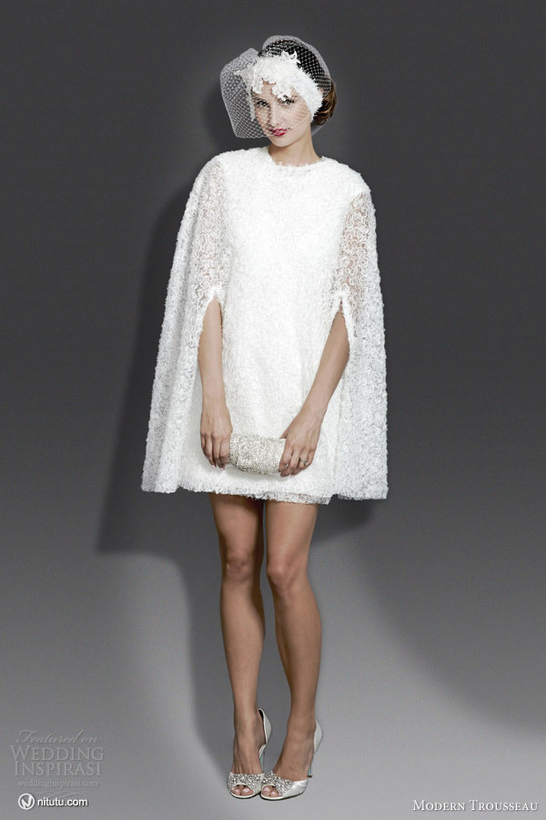 Beautiful Wedding Dresses with Capes | See more on onefabday.com