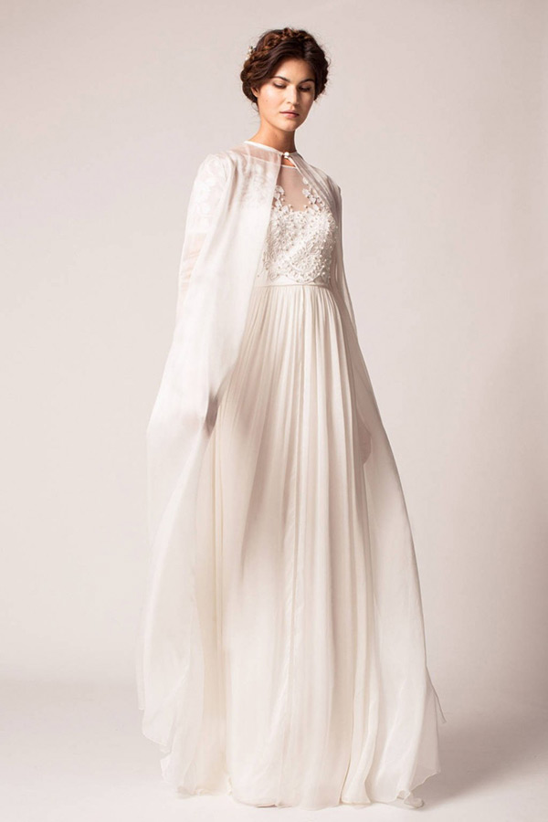 Beautiful Wedding Dresses with Capes | See more on onefabday.com