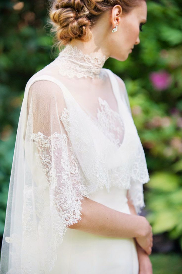 Beautiful Wedding Dresses with Capes | See more on onefabday.com