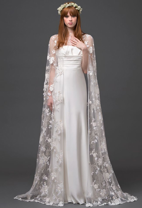 Beautiful Wedding Dresses with Capes | See more on onefabday.com