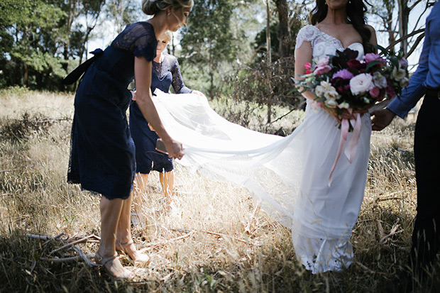 Bridal Designer Anna Campbell's Stunning Real Wedding with Gorgeous Gowns, Beautiful styling and a Handsome Groom! see it all on onefabday.com