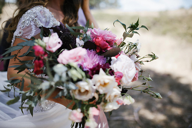 Bridal Designer Anna Campbell's Stunning Real Wedding with Gorgeous Gowns, Beautiful styling and a Handsome Groom! see it all on onefabday.com