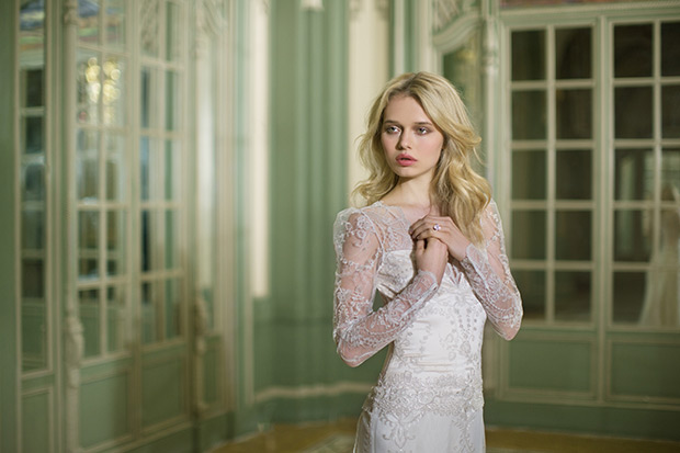 Sinclair wedding dress from Claire Pettibone wedding dresses 2016 - Beautiful long sleeve wedding dress -  see the rest of the collection on onefabday.com