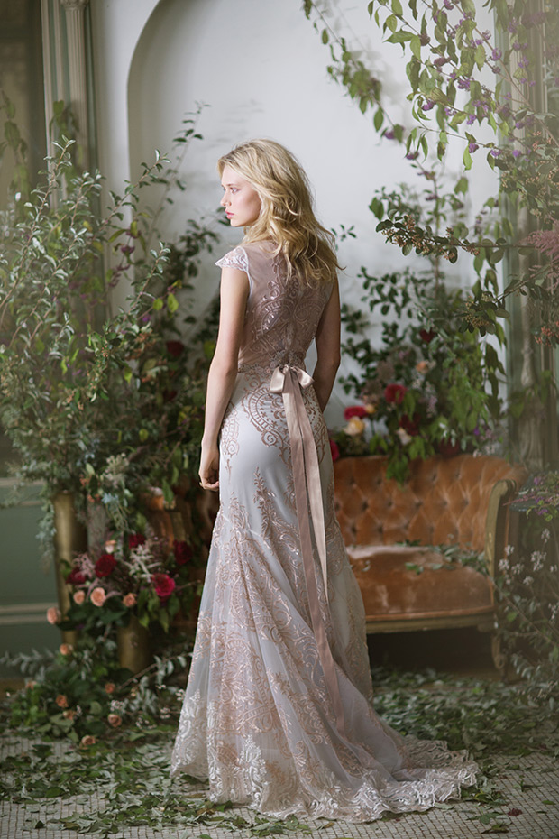 Vanderbilt wedding dress from Claire Pettibone wedding dresses 2016 - Elegant lace wedding dress with bow detail -  see the rest of the collection on onefabday.com