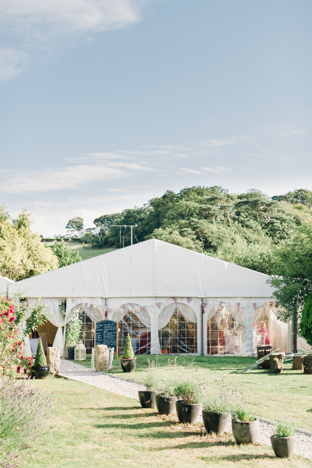 Pretty Pink Devon Marquee Garden Wedding By Butterfly Photography | onefabday.com