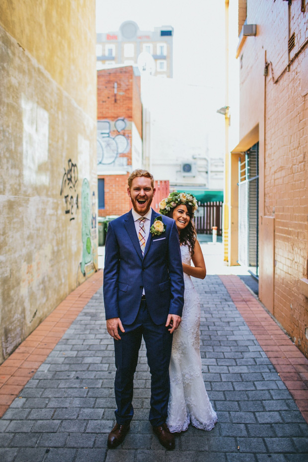 Super fun city wedding by Through The Woods We Ran | onefabday.com