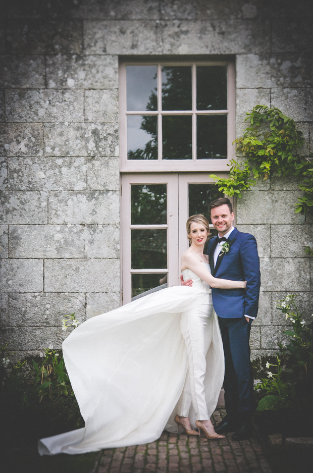 Beautiful bride in jumpsuit by Leanne Keaney Photography // onefabday.com