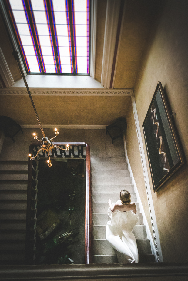 Beautiful bride in jumpsuit by Leanne Keaney Photography - Borris House Wedding // onefabday.com