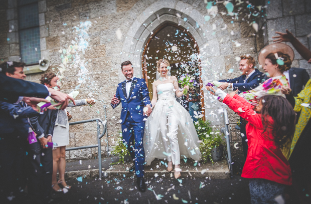 Beautiful bride in jumpsuit by Leanne Keaney Photography // onefabday.com