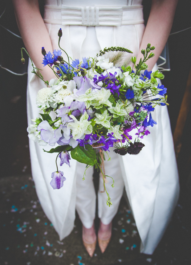 Beautiful bride in jumpsuit by Leanne Keaney Photography // onefabday.com