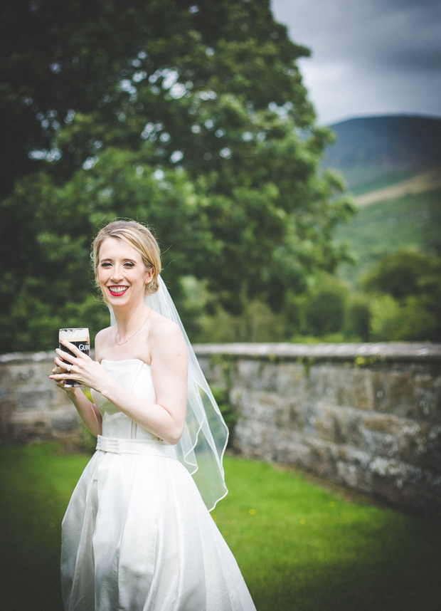 Beautiful bride in jumpsuit by Leanne Keaney Photography // onefabday.com