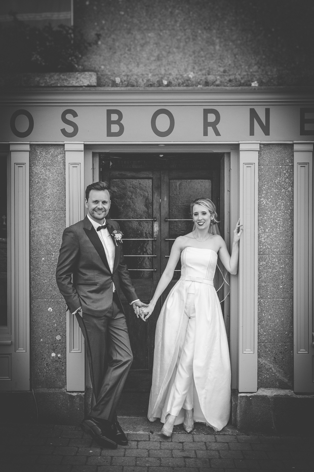 Beautiful bride in jumpsuit by Leanne Keaney Photography // onefabday.com