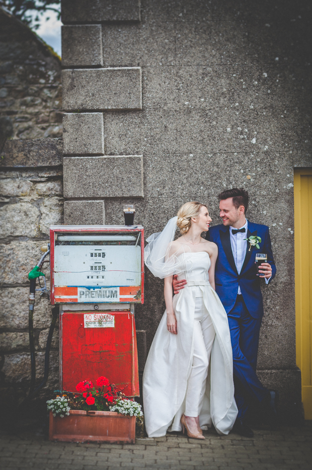 Beautiful bride in jumpsuit by Leanne Keaney Photography // onefabday.com